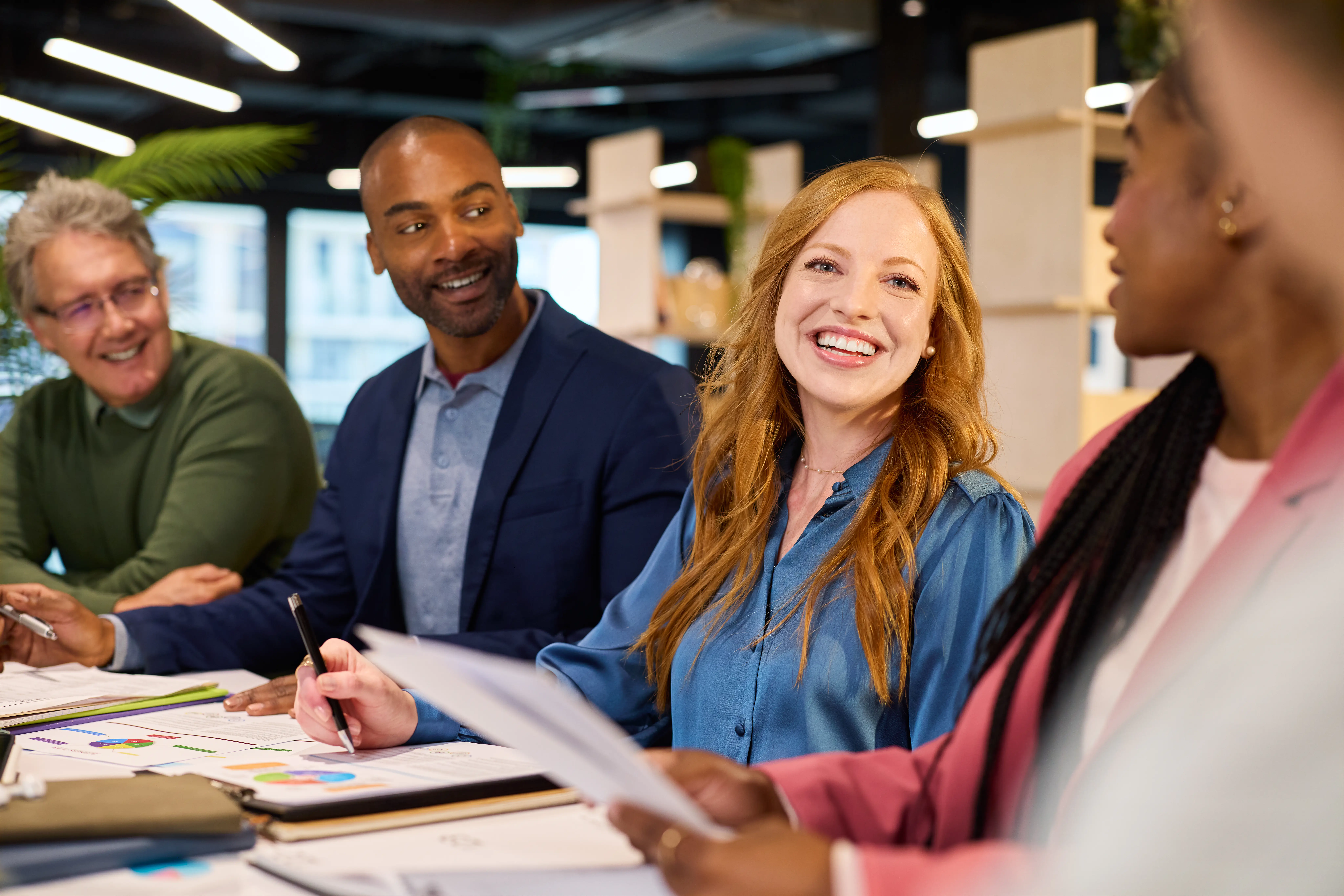 Multiethnic businesspeople discussing during a meeting