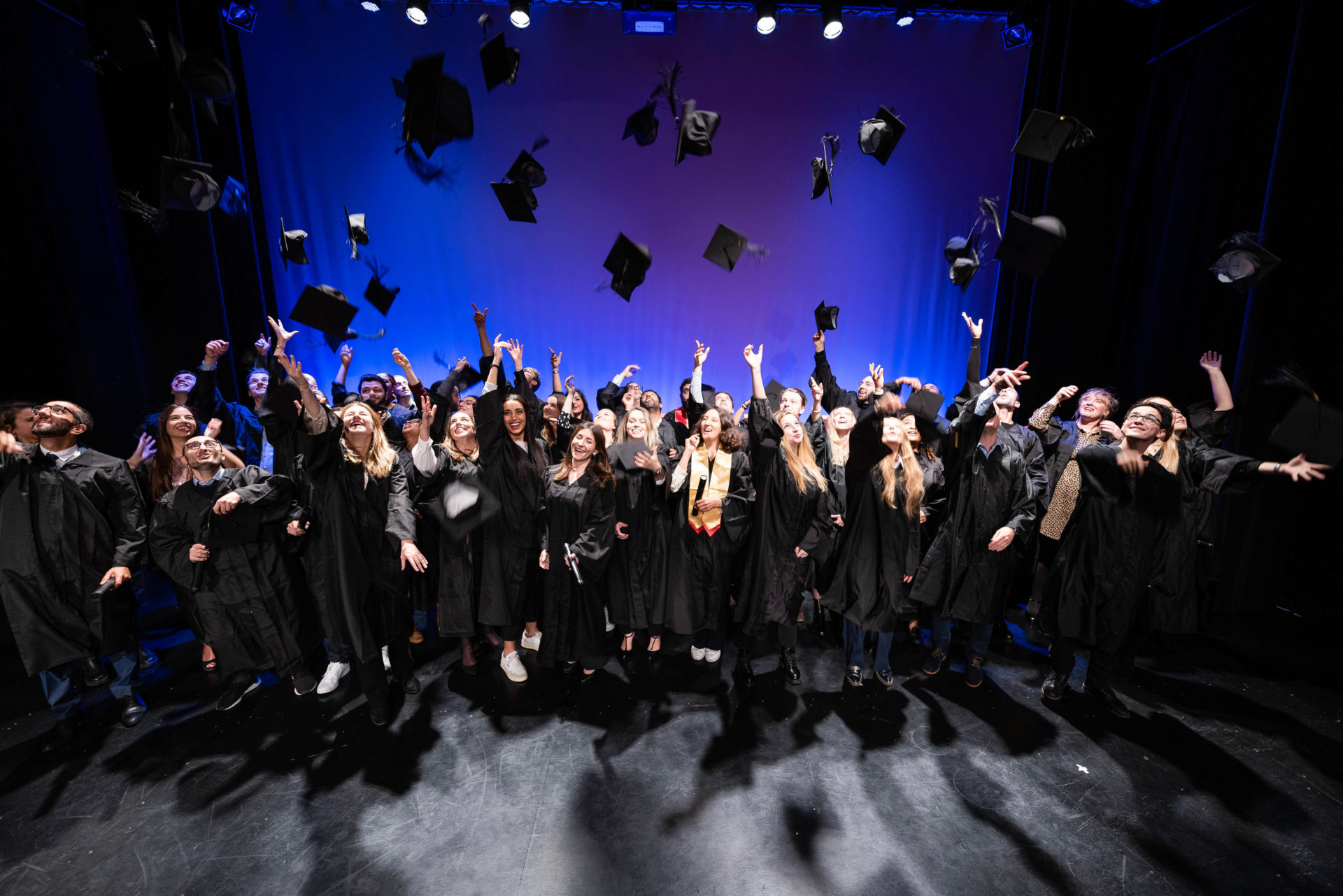 EDHEC Online, hat toss at graduation ceremony